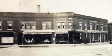 View of the Hoerrmann Hotel or Hotel Hoerrmann from the Corner of State and North Streets - Circa. 1914 