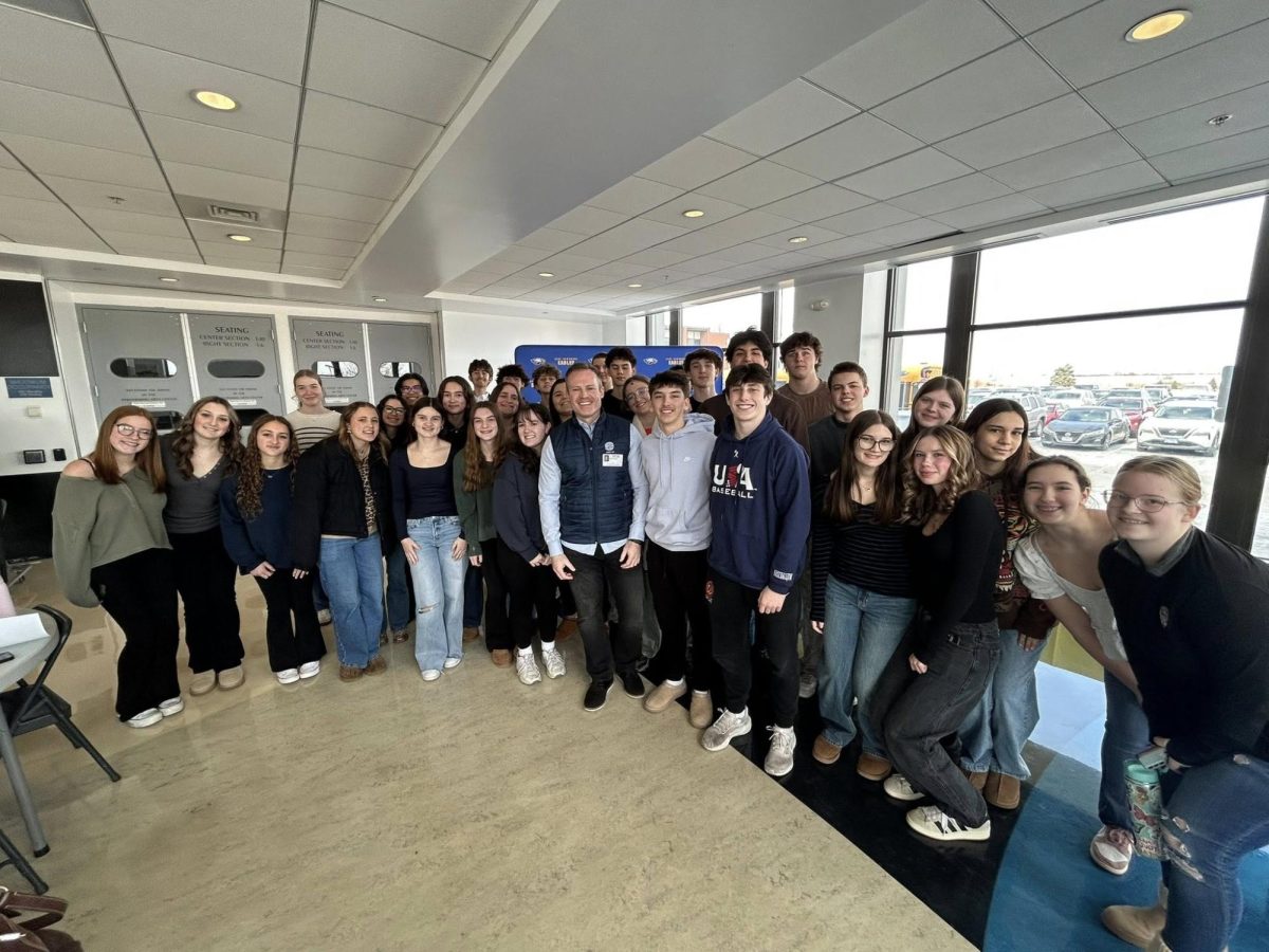 Students attending journalism conference.  